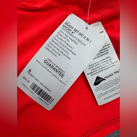 NWT Athleta Women's Ready Set Go 2 in 1 4” Athletic Shirts Womens Small - Picture 5 of 9
